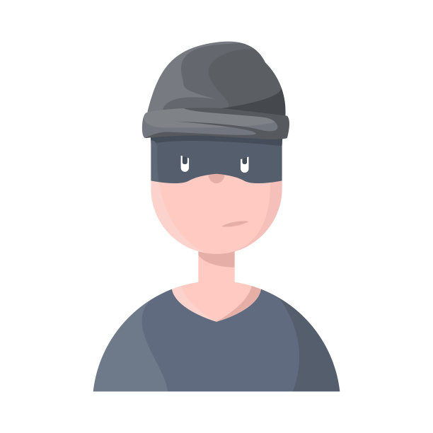 孤立的物体小偷和窃贼标志图片下载