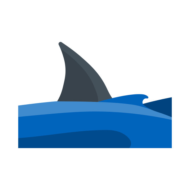 设计海与鲨鱼的象征集海图片下载