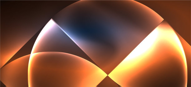 五颜六色的蓝色霓虹灯形状的圆形三角形在现代图片下载