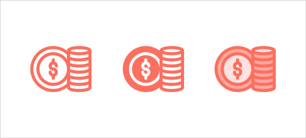 网页UI应用的白色背景金融图标图片下载