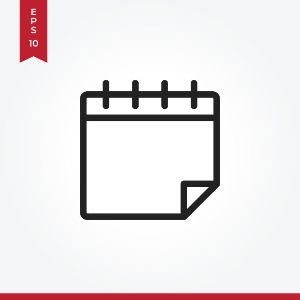 日历图标在现代风格的网站和图片下载