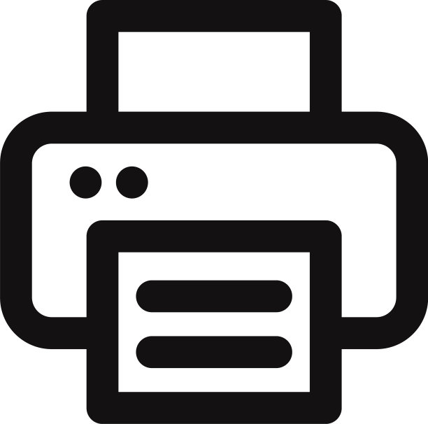 打印机图标在现代风格的网站和图片下载