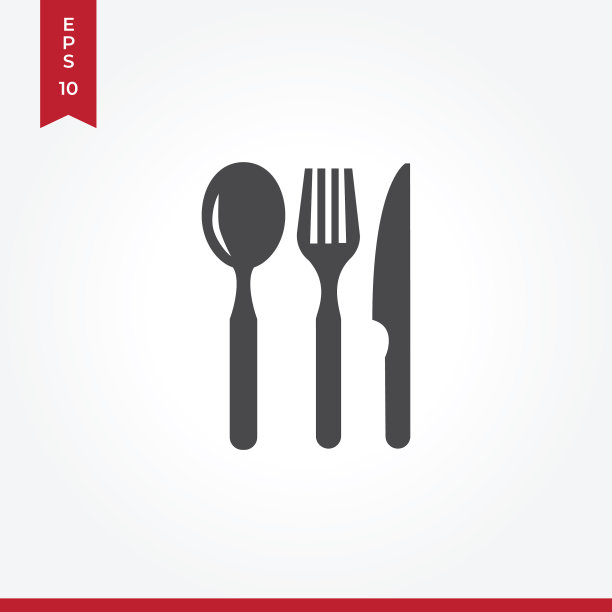 餐厅吃工具图标在现代风格图片下载