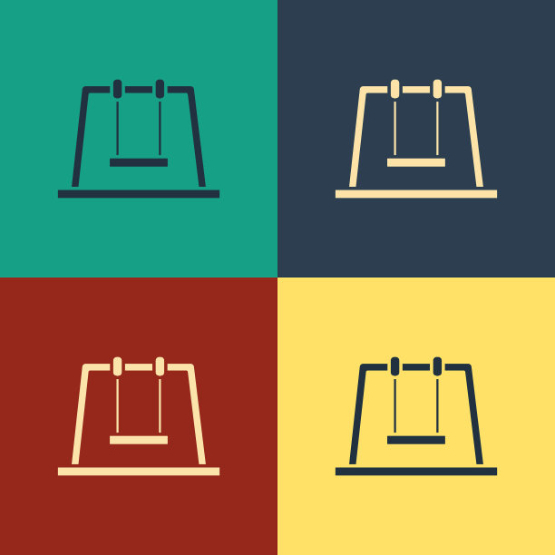 颜色摇摆图标孤立的颜色背景图片下载