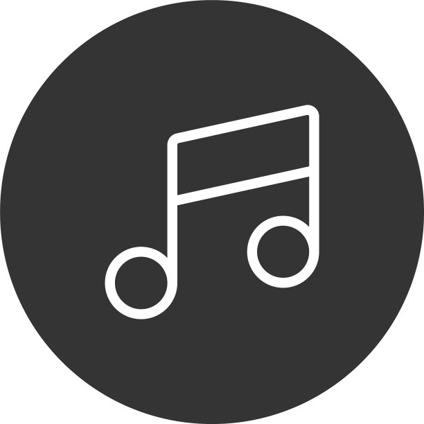 用于网站的现代风格音乐图标图片下载