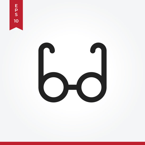 眼镜图标在现代风格的网站和图片下载