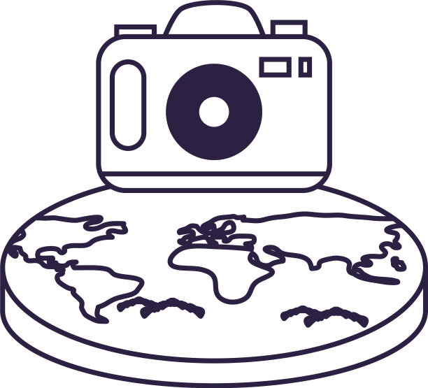 摄影相机在世界行星地球图片下载