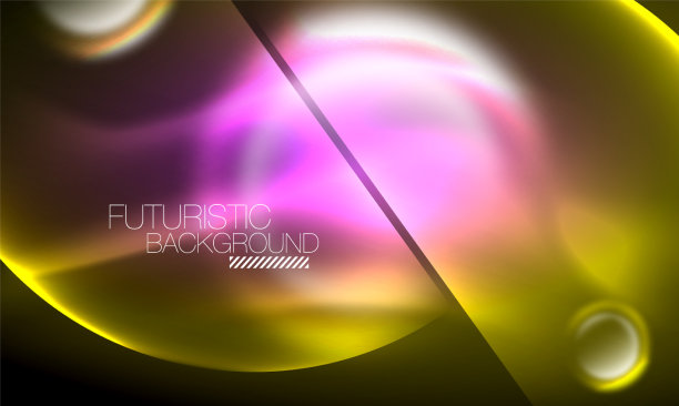 发光的霓虹灯圆形抽象背景图片下载