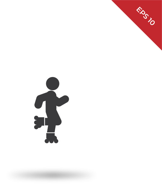 轮式溜冰鞋图标图片下载