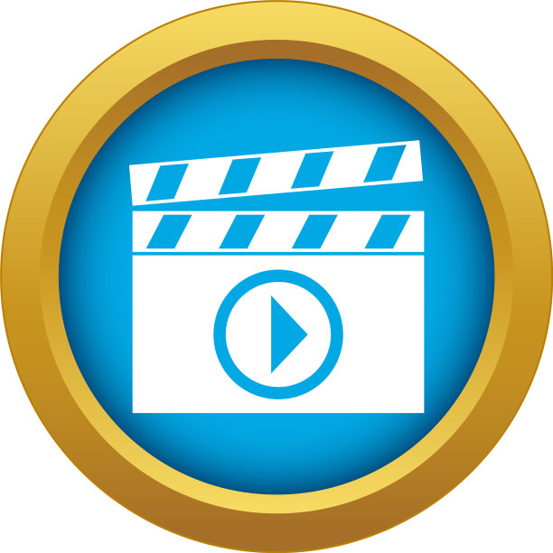 拍电影用的隔板图标蓝色图片下载