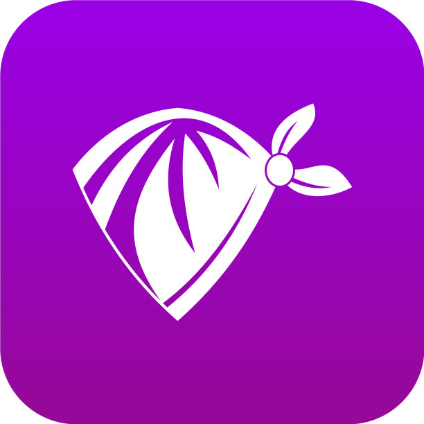 牛仔领巾图标数字紫色图片下载