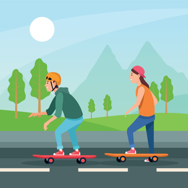 户外运动运动卡通图片下载