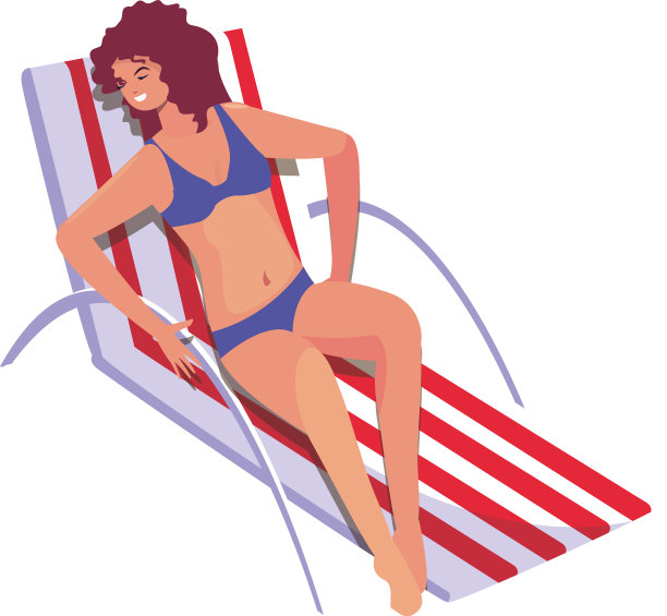 女性夏日假期设计图片下载