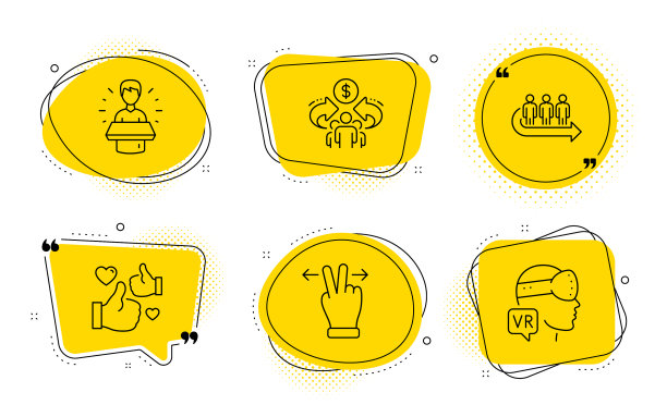 像队列和品牌大使图标集图片下载