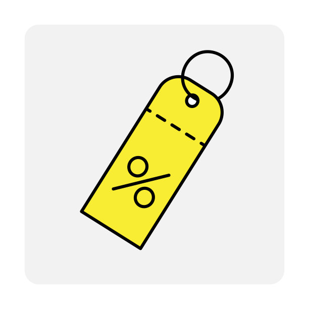 销售优惠券价格标签图标。网上购物的概念。设计元素。百分号。矢量插图。股票的形象。图片下载