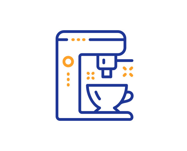 咖啡机线条图标茶机标志酒店图片下载