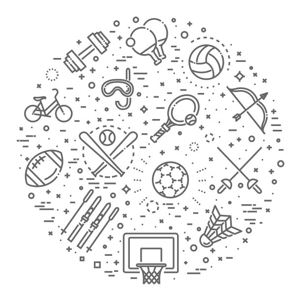 运动矢量轮廓符号。概念说明图片下载