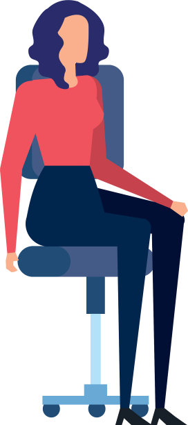 优雅的女商人坐在办公室里图片下载