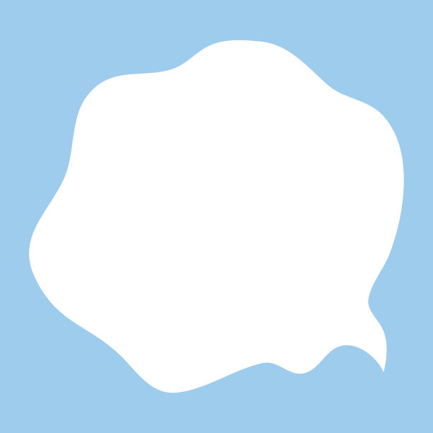 白色的气泡。思考气球说话冒泡聊天评论云漫画复古喊叫声音形状孤立在蓝色图片下载