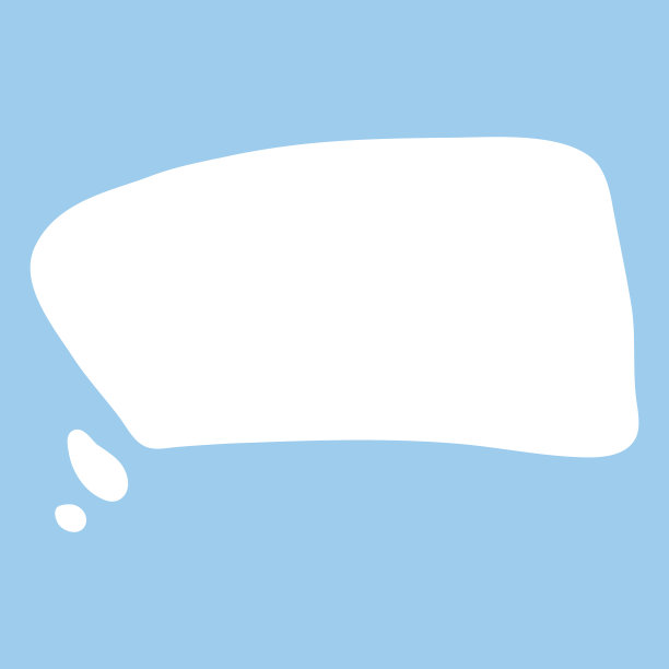 白色的气泡。思考气球说话冒泡聊天评论云漫画复古喊叫声音形状孤立在蓝色图片下载