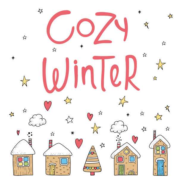 舒适的冬天。1月圣诞雪图片下载