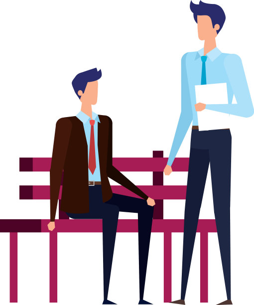 优雅的商人坐在公园的椅子上图片下载