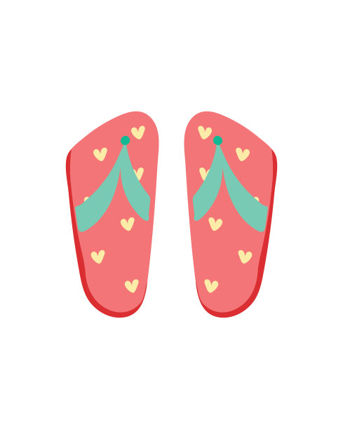 沙滩鞋孤立在白色背景。拖鞋。游泳。夏天的假期。矢量图图片下载