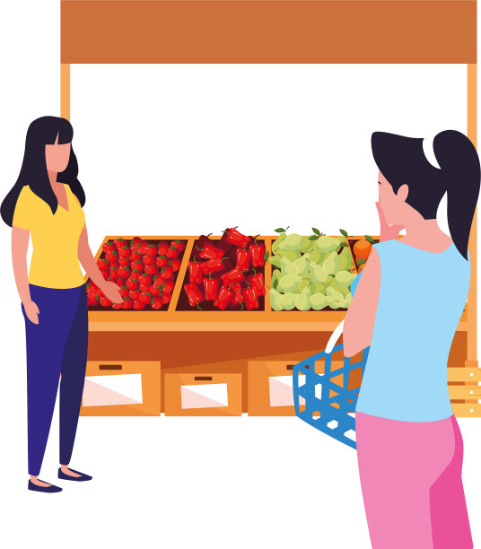 人们顾客农场摊位蔬菜和水果图片下载
