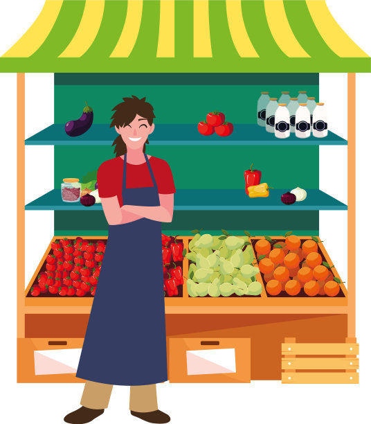 农副产品卖女人站图片下载