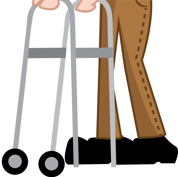 老年人在支撑下行走图片下载