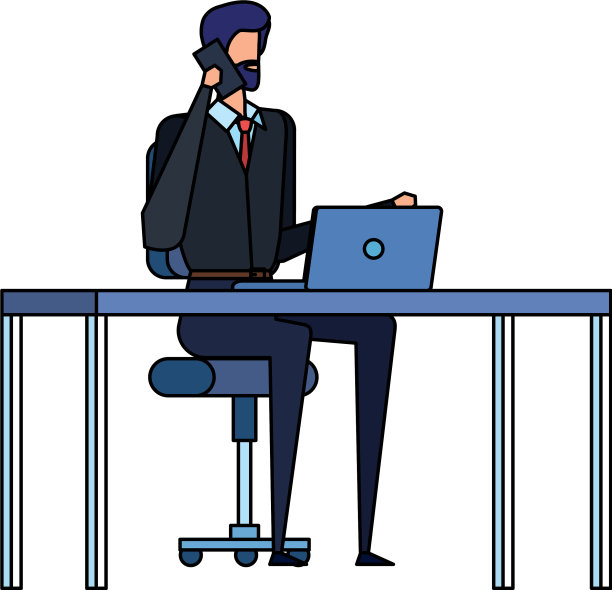 优雅的商人在用智能手机打电话图片下载