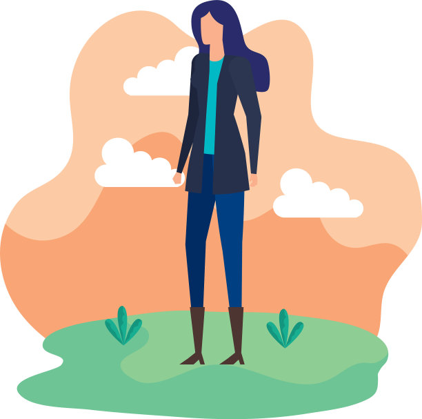 优雅的女商人在外地工作图片下载