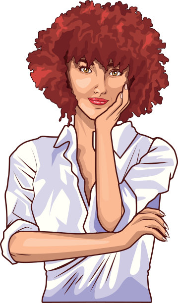 波普艺术美女卡通图片下载