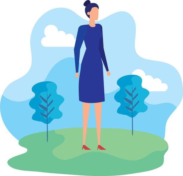 优雅的女商人在外地工作图片下载