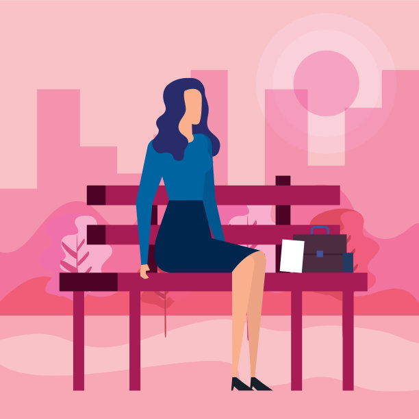 优雅的商人坐在公园的椅子上图片下载