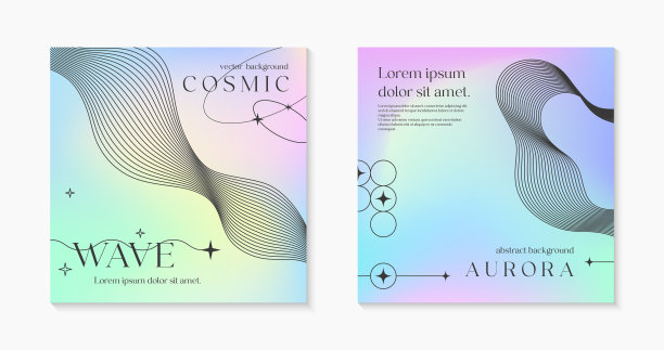 矢量网格梯度背景线框几何形状，复制空间的文本图片下载