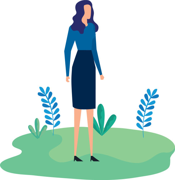 优雅的女商人在外地工作图片下载