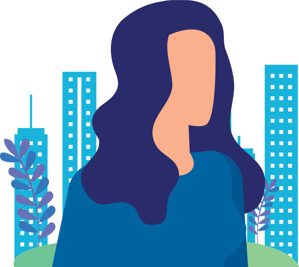 优雅的女商人在公园的场景图片下载