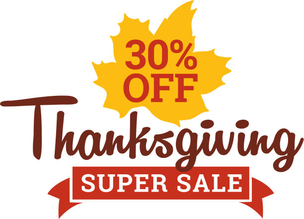 感恩节超级大甩卖，徽章排版打30折图片下载
