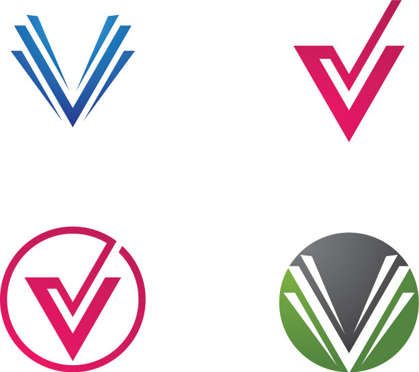 V字标志模板图片下载