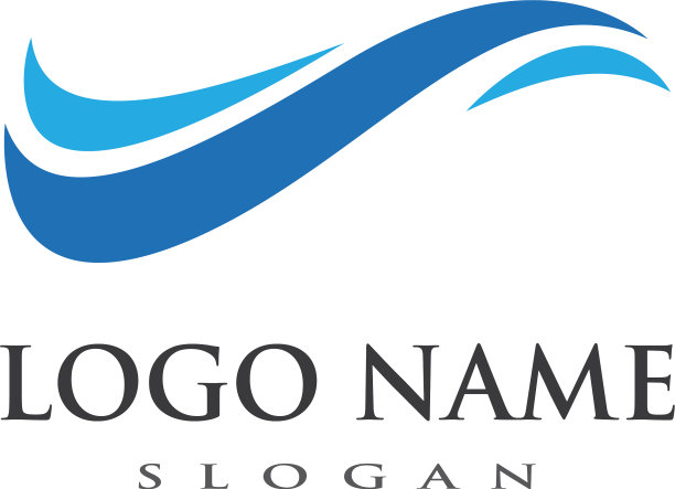 水波符号和图标标志模板图片下载