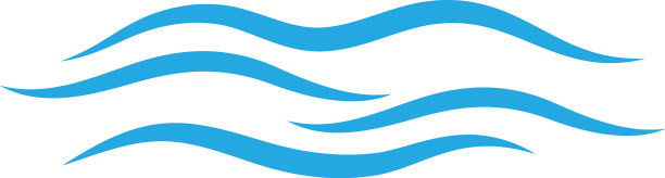 水波符号和图标标志模板图片下载