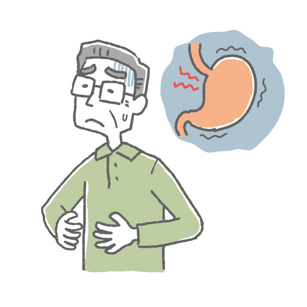 胃部不适的老人图片下载