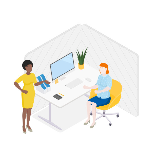 办公室内部与人等距图片下载