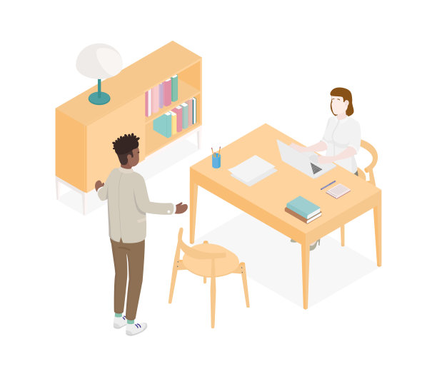 办公室内部与人等距图片下载