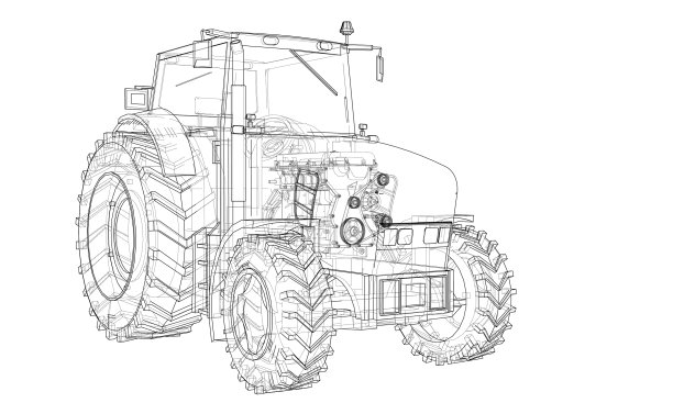 农场拖拉机概念图片下载