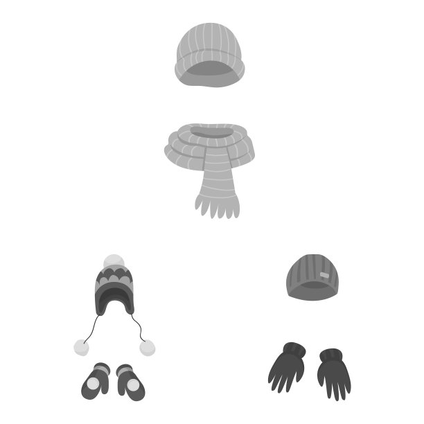 设计帽子和时尚图标集图片下载