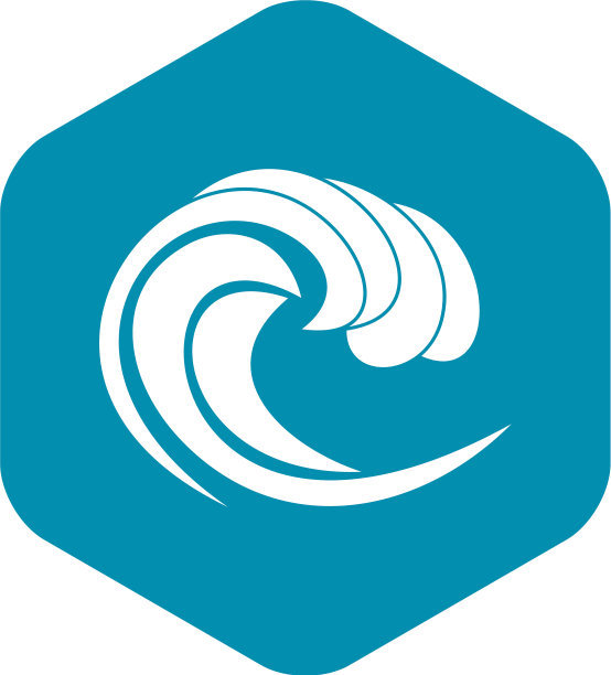 波浪海潮图标风格简单图片下载