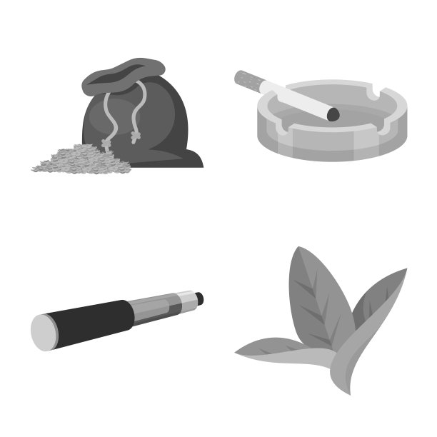 隔离物设备和吸烟标志设置图片下载