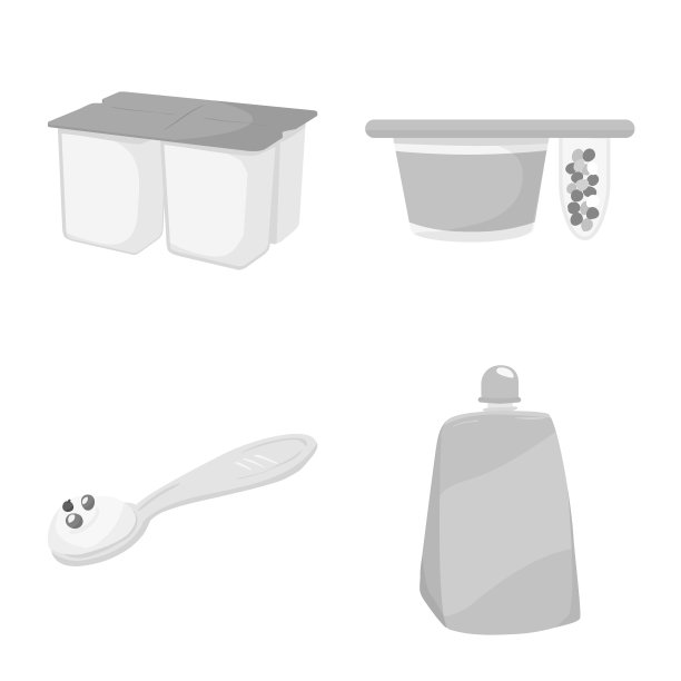 设计酸奶及产品标志集图片下载